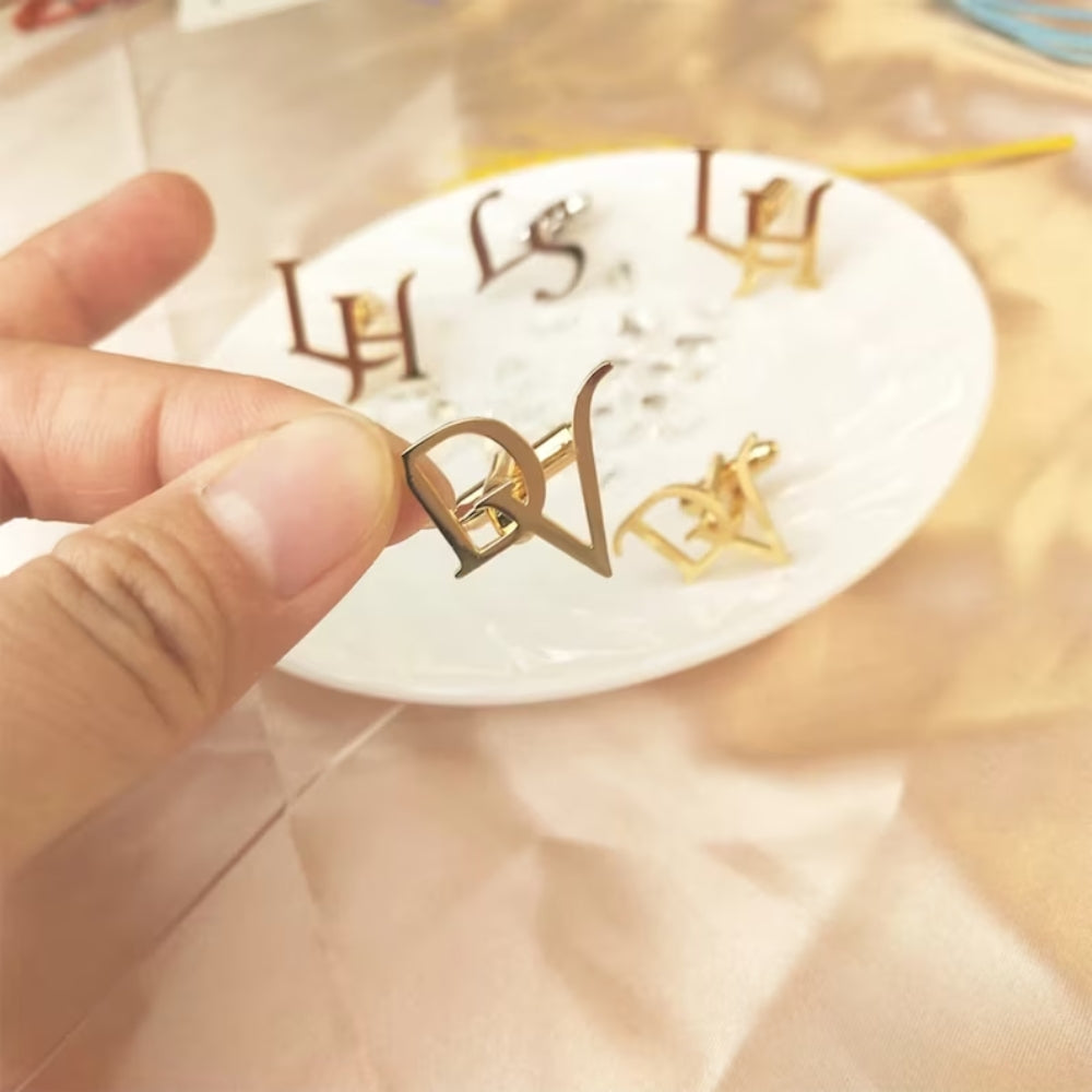 Personalized Initial Letter Cufflinks - Navya Jewels