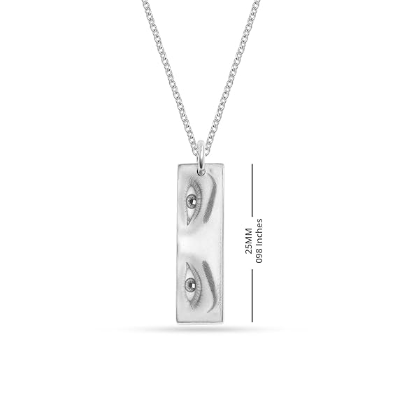 Personalized Eyes Engraved Necklace for Women