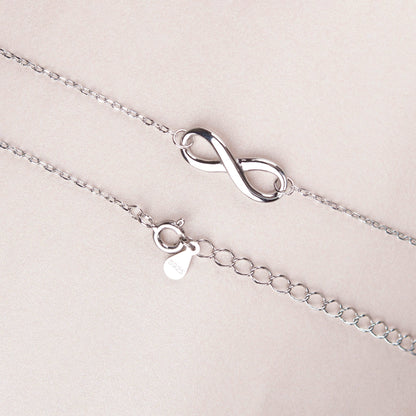 "To my beautiful Mom" Infinity Necklace, 925 Sterling Silver, Mother's Day Gift and Card Gift Set