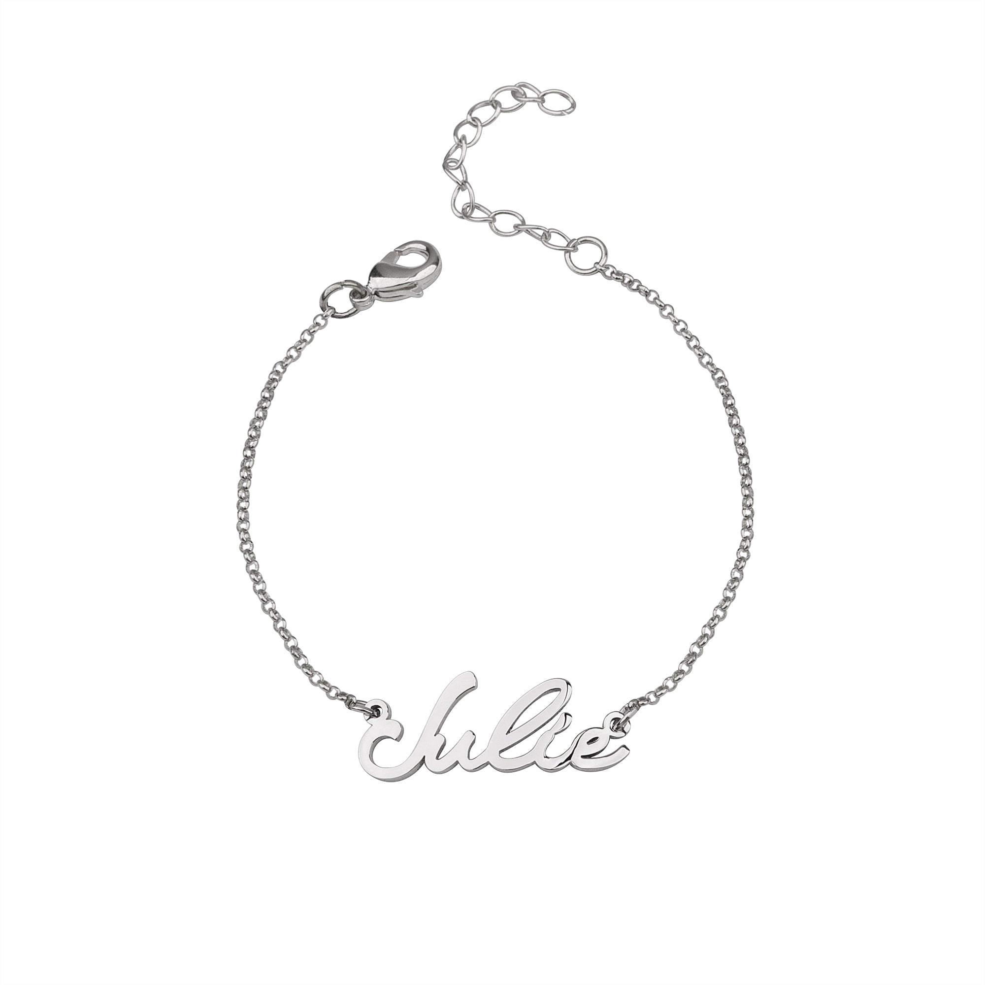 Custom Women's 925 Sterling Silver Name Bracelet