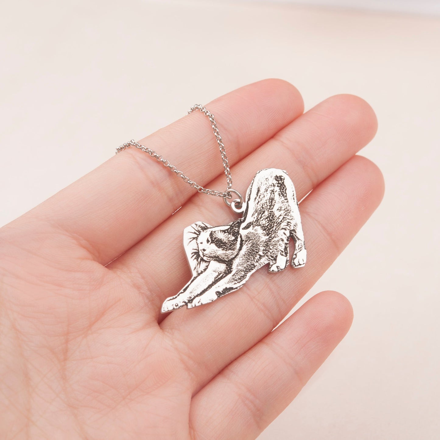 Custom 925 Sterling Silver Pet Picture Necklace