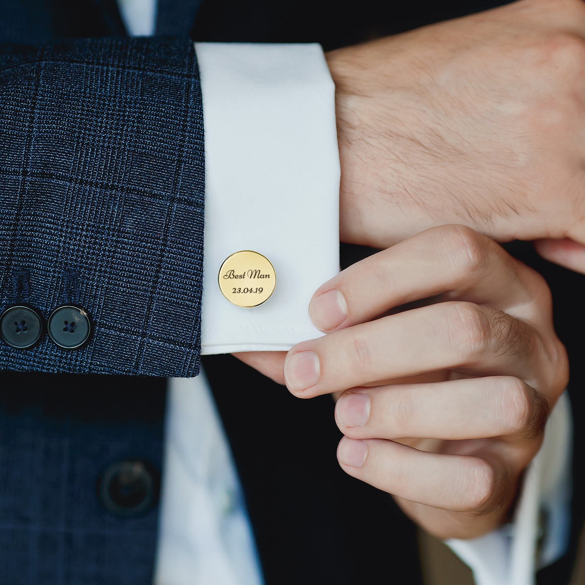 Personalized Name Cufflinks Perfect for groomsmen gifts - Navya Jewels