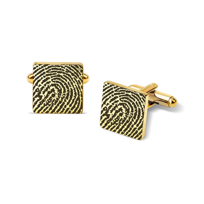 Personalised Finger print engraved cufflink for men Navya Jewels