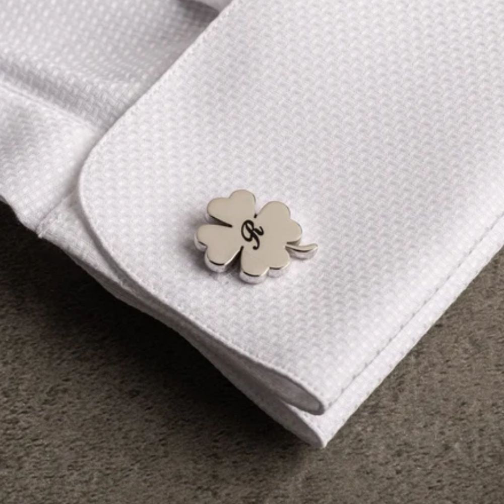 Custom Four Leaf Clover Cufflinks - NAvya Jewels