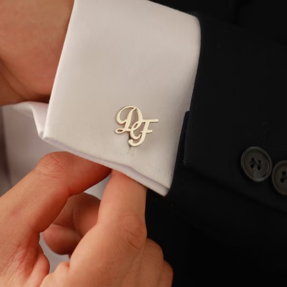 Initial Letter Custom Cufflinks - Navya Jewels