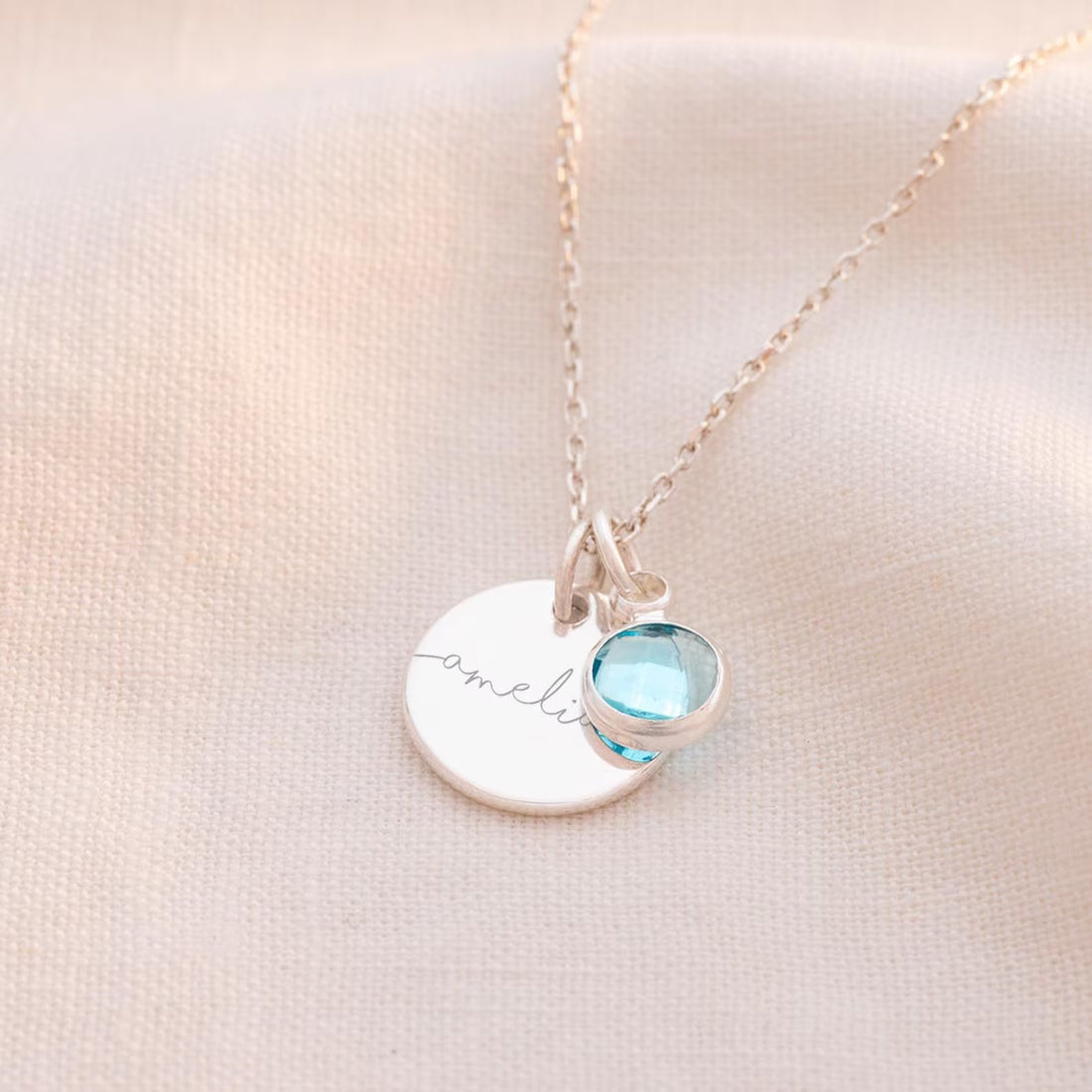 Personalised Birthstone Necklace With Your Name