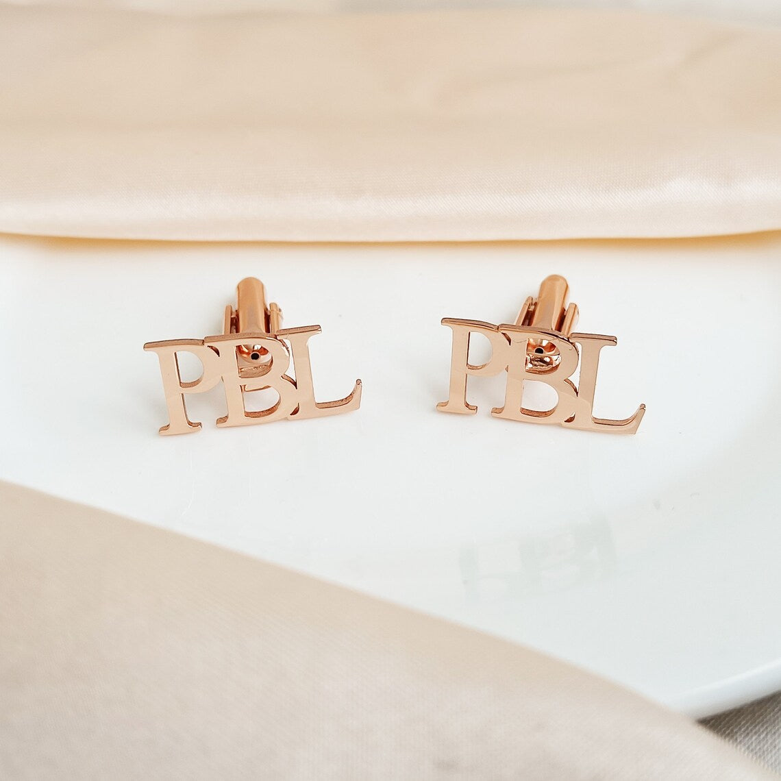 Personalised Initial Letter Name Cufflinks - Navya Jewels