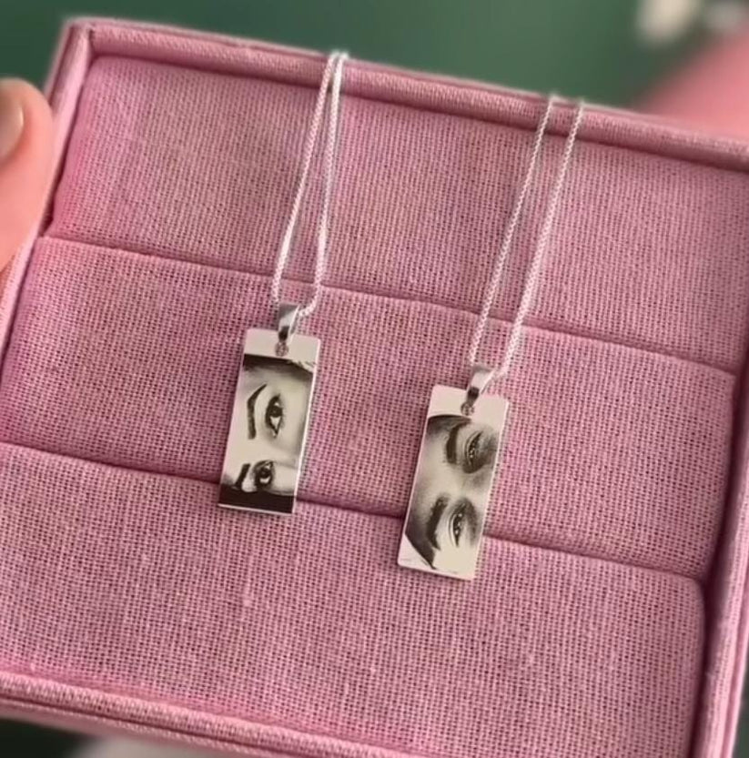 Personalized Eyes Engraved Pendant With Chain