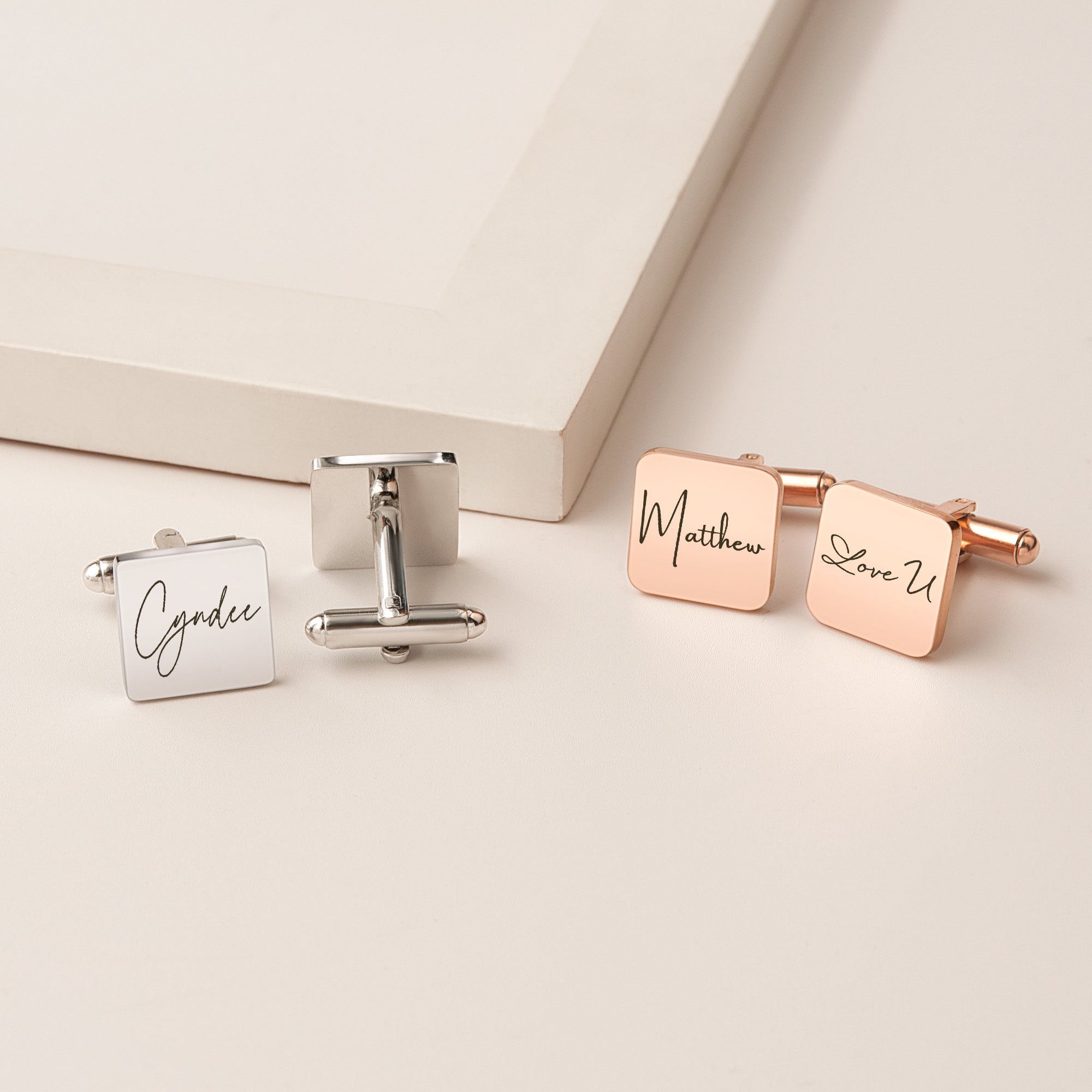 Personalised Finger print engraved cufflink for men Navya Jewels