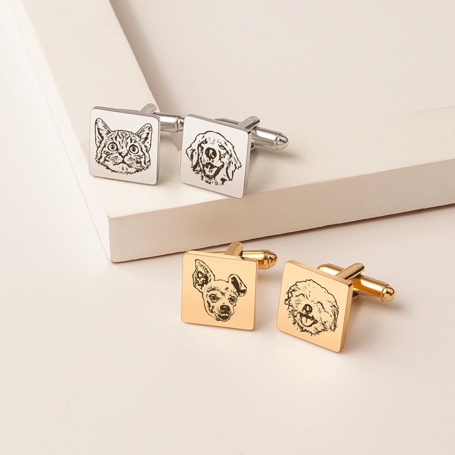 Personalised Engraved cufflink for men Navya Jewels